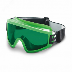Очки защитные закрытые с прямой вентиляцией ЗП2 PANORAMA StrongGlass (3 PC) (панорамное защитное стекло с прямой вентиляцией, зеленого цвета,-20°C + 130°C)