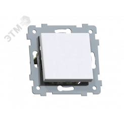 Аксиома Механизм выключателя одноклавишного скрытой установки с индикацией С110-448, белый