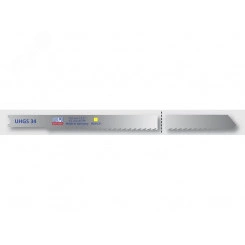 Пилка для лобзика UHGS 34 х5шт/уп особо длинное для дерева до 80мм (быстрый рез)