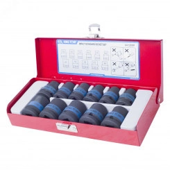 Набор ударных торцевых головок 1/2', шестигранные, 10-21 мм, 11 предметов