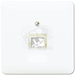 Крышка для ординарной телефонной и компютерной розетки  UAE  белая