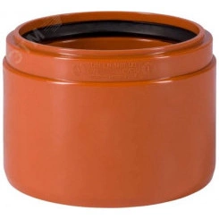Переход ПВХ на муфту бетонной трубы для наружной канализации 200 мм Переход ПВХ на муфту бетонной трубы для наружной канализации 200 мм