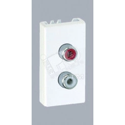 Connect Плата с 2-мя разъёмами RCA (чёрный красный) винты 225х45мм графит