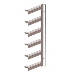 Кронштейн полочный для вертикальных стен П5В12 У3, лак, 12 полок, L 1720 Кронштейн полочный для вертикальных стен П5В12 У3, лак, 12 полок, L 1720