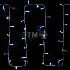 Гирлянда профессиональная модульная  Дюраплей LED  20м  200 LED  белый каучук , мерцающий Flashing (каждый 5-й диод), Белая