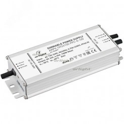 Блок питания ARPV-UH24150-PFC-0-10V (24V, 6.3A, 150W) (ARL, IP67 Металл, 7 лет)