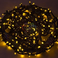 Гирлянда профессиональная Твинкл Лайт 2х40LED желтый черный провод