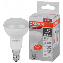 Лампа светодиодная LED 7 Вт E14 6500К 560Лм гриб 220 В (замена 60Вт) OSRAM