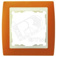 Рамка на 2 поста, S82, терракот - сл.кость