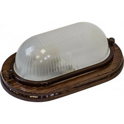 Светильник дерево(Орех)., пл-н стекло, под лампу с цоколем Е27 НБО 04-60-021 ЭРА