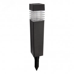 Светодиодный столбик ALBEDO Lamper LED с солнечной панелью и аккумулятором, установка в грунт, холодное белое свечение