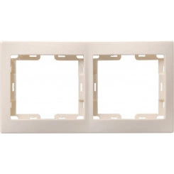 Рамка РВ-2-ККм двухместная вертикальная Кварта кремовый