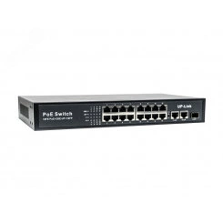 Коммутатор 19-ти портовый 100Mbps PoE RJ-45 2хUplink