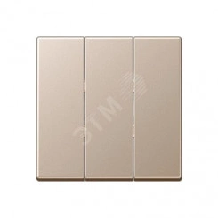 Клавиша 3-я для выключателей  без подсветки. Серия A500  Материал- термопласт  Цвет- шампань