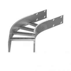 Поворот горизонтальный с дном LHT 600х200-45 S=1.5мм оцинкованный Поворот горизонтальный с дном LHT 600х200-45 S=1.5мм оцинкованный