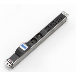 Блок розеток Rem-32 автомат индикатор 2 Sсhuko 3 IEC 60320 C19 32A 19' колодка