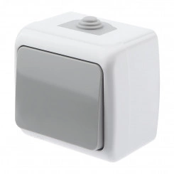 Выключатель Intro Atlantic 5-101-03 10А-250В, IP54, открытой установки, серый ЭРА Выключатель Intro Atlantic 5-101-03 10А-250В, IP54, открытой установки, серый ЭРА