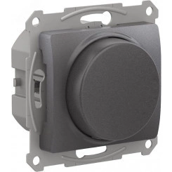 GLOSSA СВЕТОРЕГУЛЯТОР (диммер) поворотно-нажимной, 315Вт, механизм, ГРАФИТ GLOSSA СВЕТОРЕГУЛЯТОР (диммер) поворотно-нажимной, 315Вт, механизм, ГРАФИТ