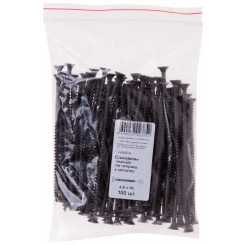 Саморез гипсокартон/металл 4,8х95 черный (100шт) Саморез гипсокартон/металл 4,8х95 черный (100шт)