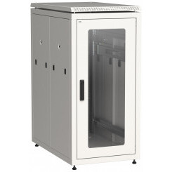 Шкаф сетевой 19дюйм LINEA N 28U 600х1000 мм стеклянная передняя дверь серый