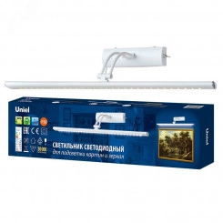 ULT-F34-7W/4000K IP20 WHITE Светильник светодиодный для подсветки картин и зеркал. 600Lm. Механический выключатель. Белый. ТМ Uniel ULT-F34-7W/4000K IP20 WHITE Светильник светодиодный для подсветки картин и зеркал. 600Lm. Механический выключатель. Белый. ТМ Uniel