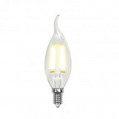 LED-CW35-6W/NW/E14/CL GLA01TR Лампа светодиодная. Форма ''свеча на ветру'', прозрачная. Серия Air. Белый свет (4000K). Картон. ТМ Uniel