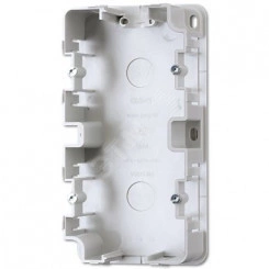 Монтажный корпус для 2-ой коробки для накладного монтажа (запчасть)  для горизонтальной/вертикальной установки  для установки устройств и накладок серии LS990  Материал- дуропласт  Цвет- белый