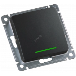 MASTER Звонковая кнопка с индикацией, одноклавишная скрытой установки, в рамку, черный