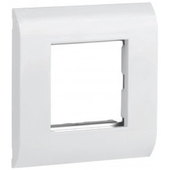 Лицевая рамка для мод. Mosaic 80х80мм металлический суппорт белая Лицевая рамка для мод. Mosaic 80х80мм металлический суппорт белая