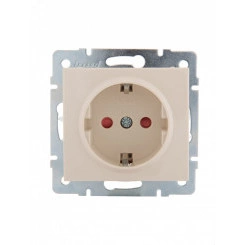 Розетка RAIN с защитой от детей керамика крем механизм Розетка RAIN с защитой от детей керамика крем механизм