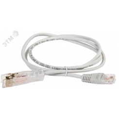 Патч-корд 110-RJ45 категория 5Е 1 метр PVC серый