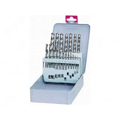 Набор сверл по металлу шлифованные, 1-10 мм, 19 штук Набор сверл по металлу шлифованные, 1-10 мм, 19 штук