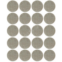 Подкладки для мебели самоклеющиеся круглые 17 мм, 20 шт., войлок