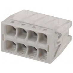 Клемма СМК компактная с пастой серии 248, 8 отверстий, 0,5-2,5 м NO-224-45 ЭРА Клемма СМК компактная с пастой серии 248, 8 отверстий, 0,5-2,5 м NO-224-45 ЭРА