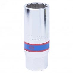 Головка свечная двенадцатигранная 1/2', 21 мм, L = 70 мм, резиновый фиксатор Головка свечная двенадцатигранная 1/2', 21 мм, L = 70 мм, резиновый фиксатор