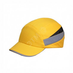 Каскетка RZ BioT CAP желтая (защитная, ударопрочная, укороченный козырек, светоотражающие вставоки, регулировка по размеру головы с 56 см по 59 см с помощью застежки-блочк, -10°C + 50°C )