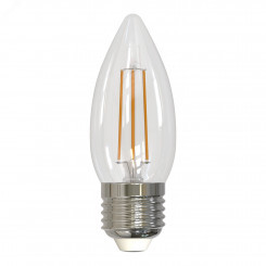 LED-C35-5W/NW/E27/CL/DIM GLA01TR Лампа светодиодная диммируемая. Форма ''свеча'', прозрачная. Серия Air. Белый свет (4000K). Картон. ТМ Uniel''