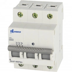 Выключатель автоматический трехполюсный 50A В ВА47-063Про 4.5kA Выключатель автоматический трехполюсный 50A В ВА47-063Про 4.5kA