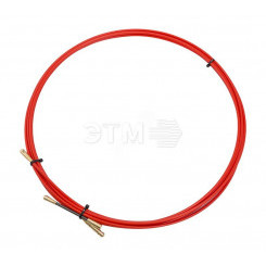Протяжка кабельная (мини УЗК в бухте), стеклопруток, d=3,5 мм, 3 м, красная