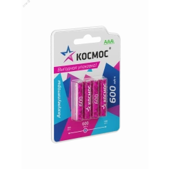 Аккумулятор 600мАч R03 NiMH 4BL, Космос (KOCR03NIMH600mAh4BL)