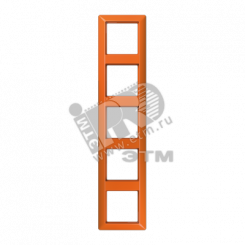 Рамка 5-я для горизонтальной/вертикальной установки  Серия- AS550  Материал- термопласт  Цвет- оранжевый
