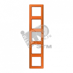 Рамка 5-я для горизонтальной/вертикальной установки  Серия- AS550  Материал- термопласт  Цвет- оранжевый