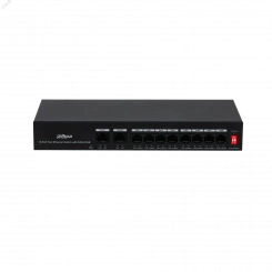 Коммутатор неуправляемый 8 портов PoE 10/100 Мб/с, 2хRJ45, 65 Вт