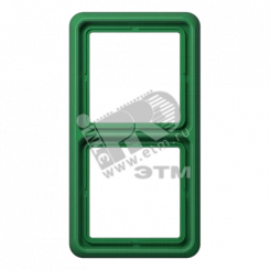 Рамка 2 поста универсальная ударопрочная зеленая