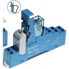 Модуль интерфейсный электромеханическое реле 1CO 16A контакты AgCdO 24В DC IP20 безвинтовые (пружинные) клеммы металлическая клипса LED+диод