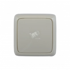 Переключатель одноклавишный наружный с изоляционной пластиной с индикацией слоновая кость 16А