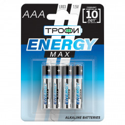Элемент питания Трофи LR03-4BL ENERGY MAX Alkaline (40/960/30720)
