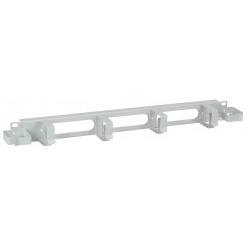 Органайзер кабельный1U 2 боковых горизонт. и 4 вертик. кольца серый