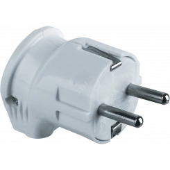 Вилка Navigator 61 362 NCA-PL04-16A-E-WH угловая с заземлением белая