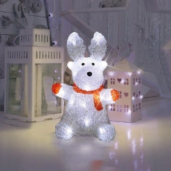 Акриловая домашняя светодиодная фигура Олененок в шарфе 20х17х30 см, 24 светодиода, батарейки 2хAA (не входят в комплект) NEON-NIGHT Акриловая домашняя светодиодная фигура Олененок в шарфе 20х17х30 см, 24 светодиода, батарейки 2хAA (не входят в комплект) NEON-NIGHT